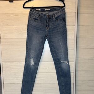 Women's Blue Distressed Jeans